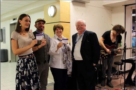 From left: Savannah Putman, managing editor; Jamey Trotter, Journalism coordinator; Geraldine Smith, editor; and Bob Burdick, adviser.