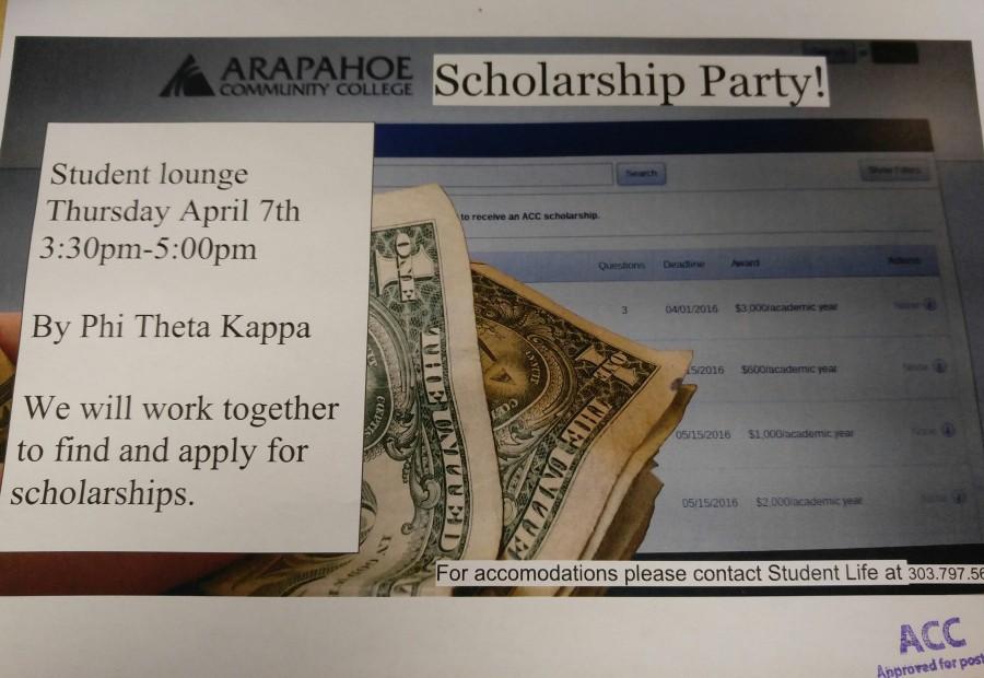 Come to the Scholarship Party, April 7th