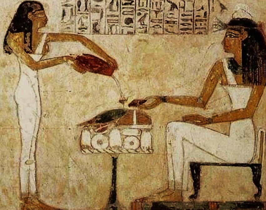 Though brewing is a male-populated field, which Prof Blatecky hopes to see change, ancient Egyptian females serve up a fine batch of suds in this image. 