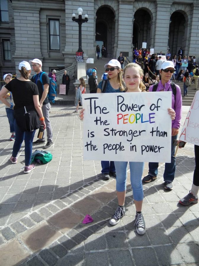 Denver, March 14. Student protester tells us where the power truly comes from. 