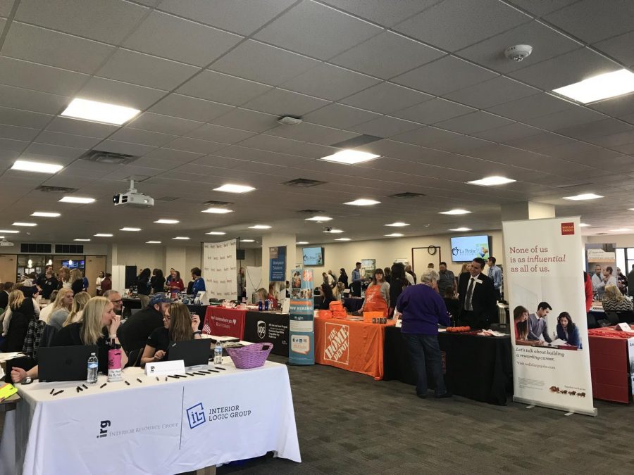 ACC held its annual Career Fair in the Summit Room from 11 a.m. to 2 p.m. Wednesday, March 28, 2018. There were over 50 career choices offering connections with employers for future jobs and internships.  