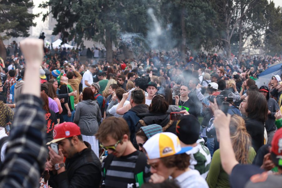 Marijuana enthusiasts alike gather in Civic Center Park to enjoy 4/20 together. (Photo Credit Flickr via Creative Commons)