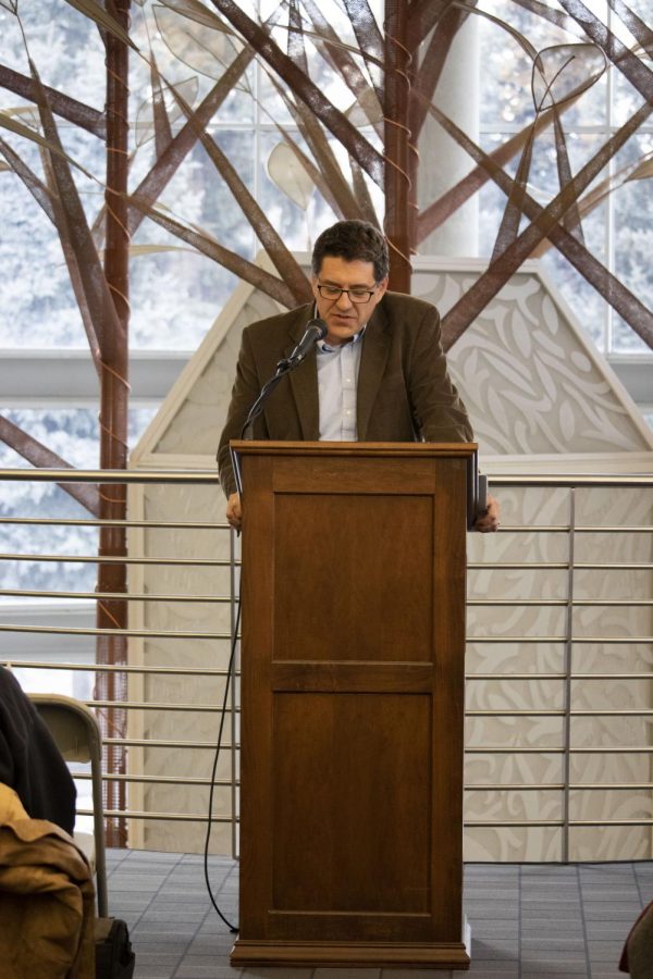 In the Library at the Littleton Campus, ACC Writes, Jefferey Nesheim was a featured writer who read a piece he wrote, Wednesday, Feb 27, 2019. Neshiem is also the IT Director and is now showing his side in the writing department. 