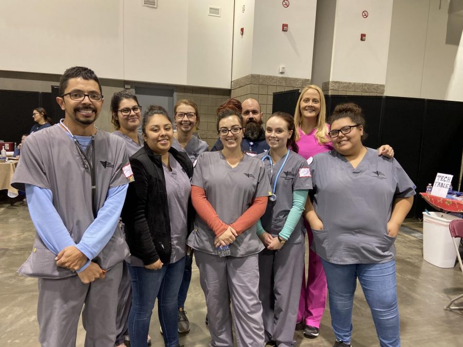 Pima Medical Institute Students at the Project Homeless Connect event located in the Colorado Convention Center in Denver, Colo. on Oct. 10, 2019.
