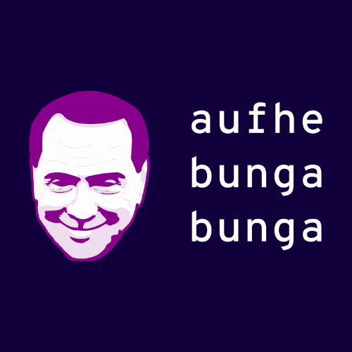 Logo for the global politics podcast, Aufhebunga Bunga.