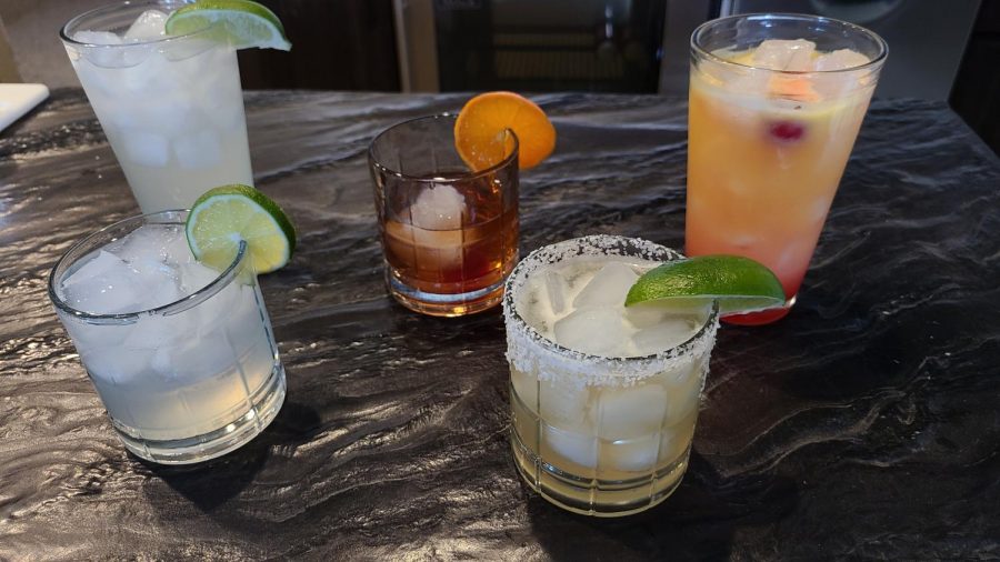 Back left to right: Paloma, Mezcal Old Fashioned, Tequila Sunrise


Front left to right: Mezcal Mule, Margarita