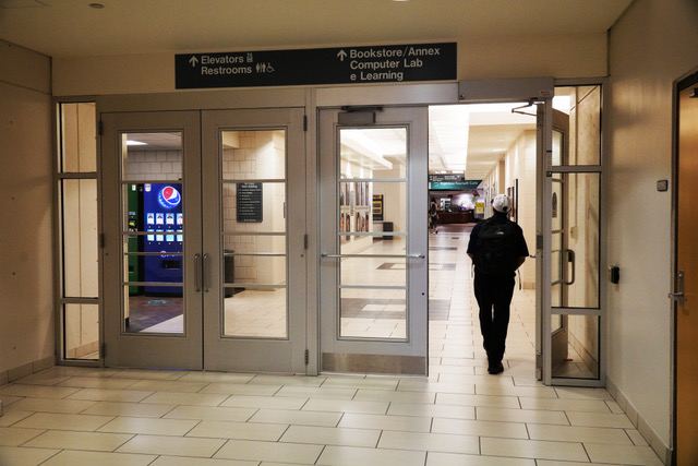 One student walks through eerily quiet halls on September 17th. 