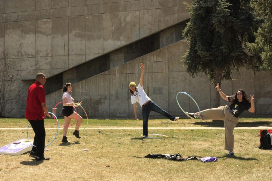 Pumas were hopping with hoops on the campuss lawn. Taken April 20, 2022.