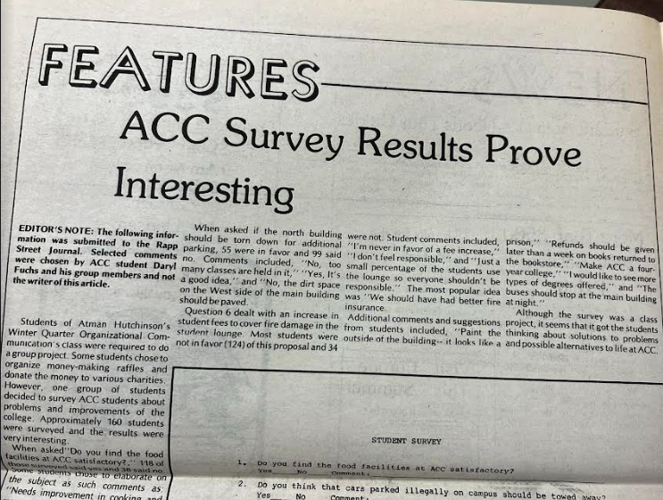 Throwback Thursday: ACC Survey Results Prove Interesting