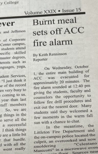 Throwback Thursday: Burnt meal sets of ACC fire alarm