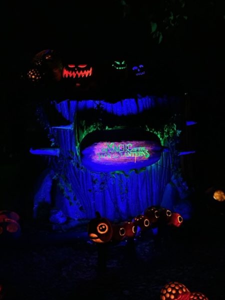 A spooky sculpture welcomes visitors to Magic of the Jack O Lanterns at the Hudson Gardens on Oct. 31, 2023.