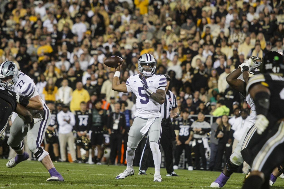 Quarterback, Ta'Quan Roberson passes the ball during their 31-28 win over Colorado on Oct. 12, 2024.