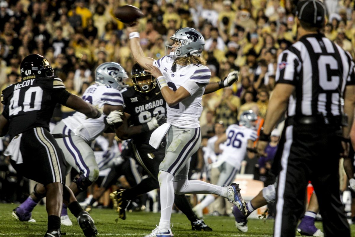 Quarterback, Avery Johnson passes the ball during their 31-28 win over Colorado on Oct. 12, 2024.