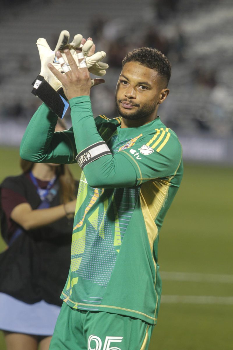 Goalkeeper, Zach Steffen applauds the fans for their support afterDefender, Keegan Rosenberry takes photos with fans after theDefender, Keegan Rosenberry signs autographs after the Colorado Rapids 1-3 loss to the Los Angeles Galaxy.