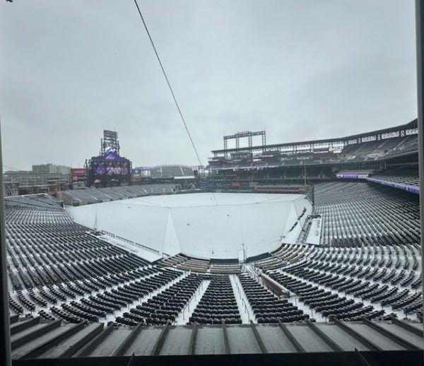 Snowy day at Coors Field!