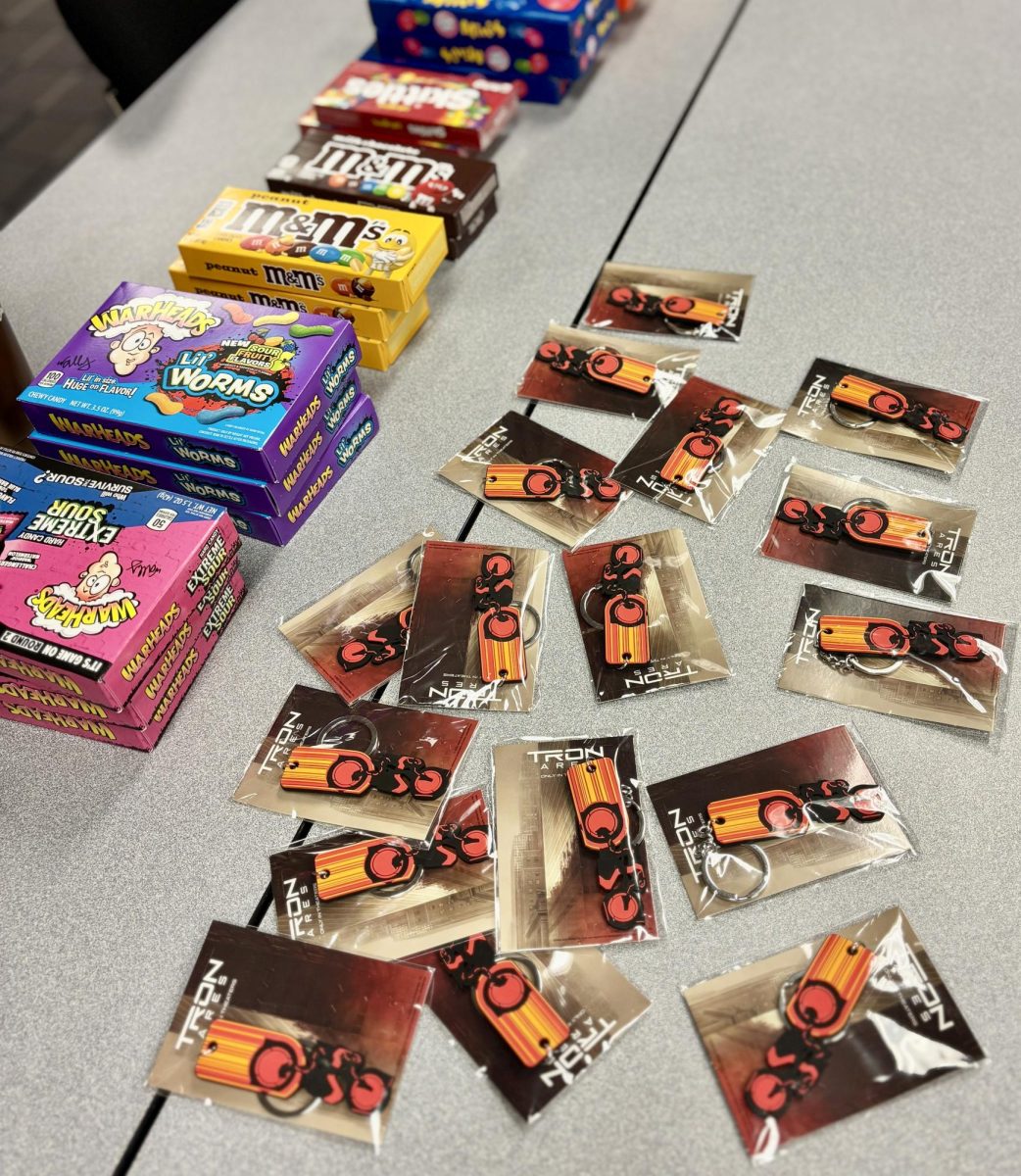 The organizers offered box candy, and Grant Atkins provided TRON keychains.