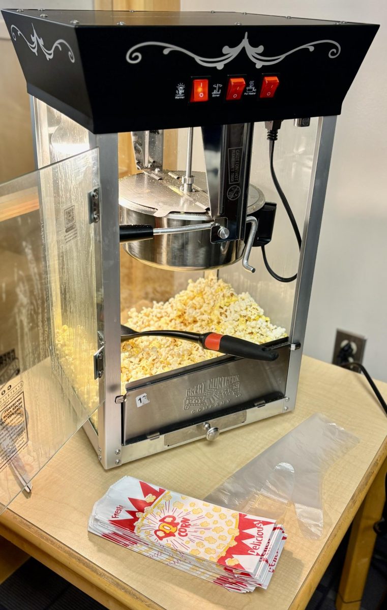 Popcorn offered by the event organizers.