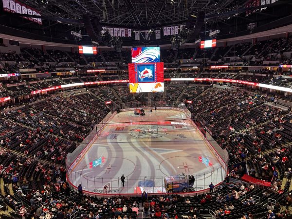 Ball Arena awaits in anticipation of Avalanche vs Devils on NHL Frozen Frenzy Night; October 29th, 2025; Photo taken by Norris Andrews
