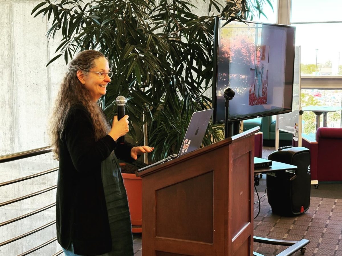 Caroline Douglas at podium