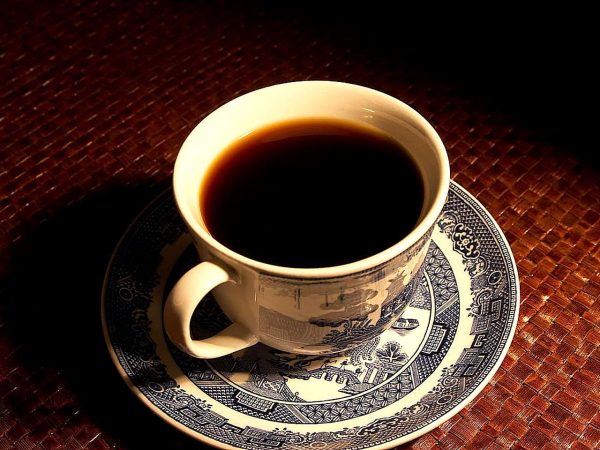 Isaac Poole starts his day with coffee.