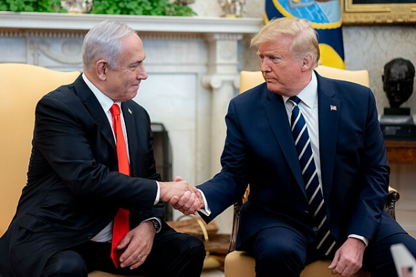 President Trump meets with Prime Minister Benjamin Netanyahu.
Public Domain